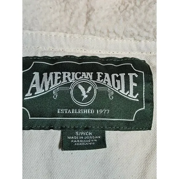 American Eagle Hoodie Mens Small Orange Sweatshirt Heavyweight Pouch Sweater - Picture 3 of 6